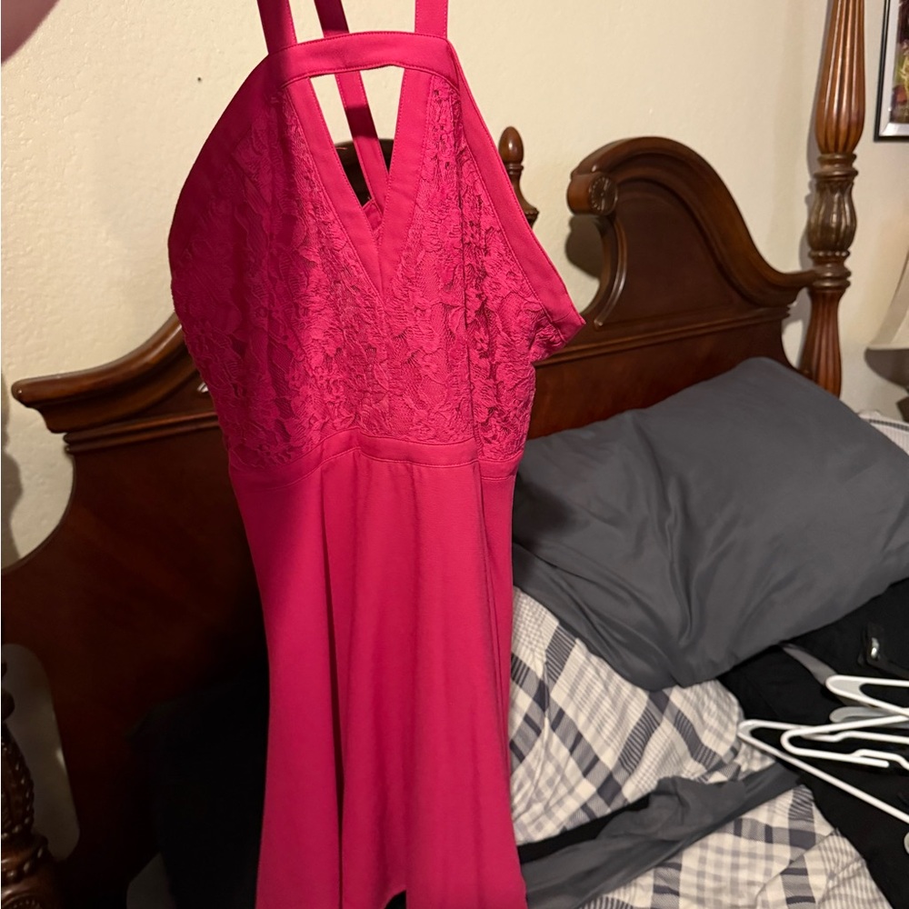 Lulu's Pink Lace Dress
